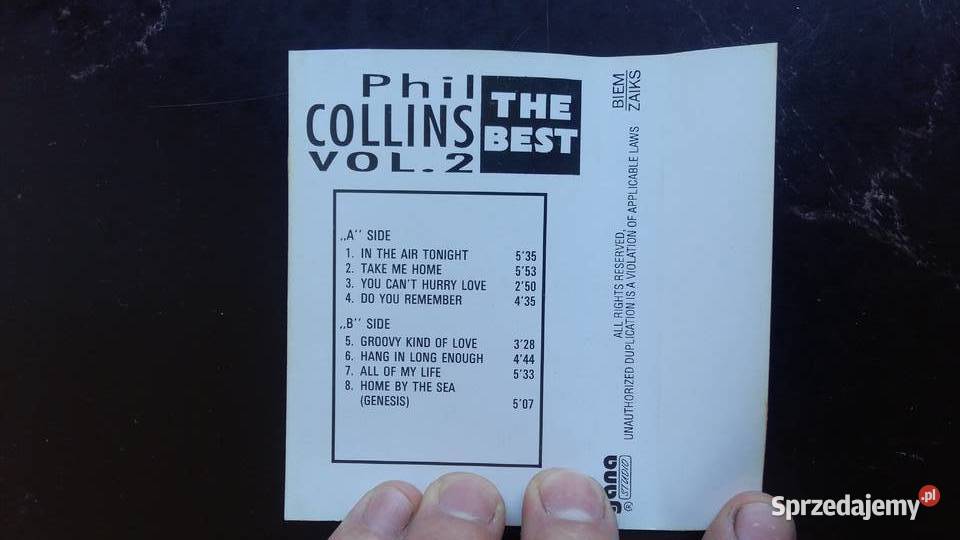 Kaseta magnetofonowa Phil Collins The best Vol2 Siemiatycze