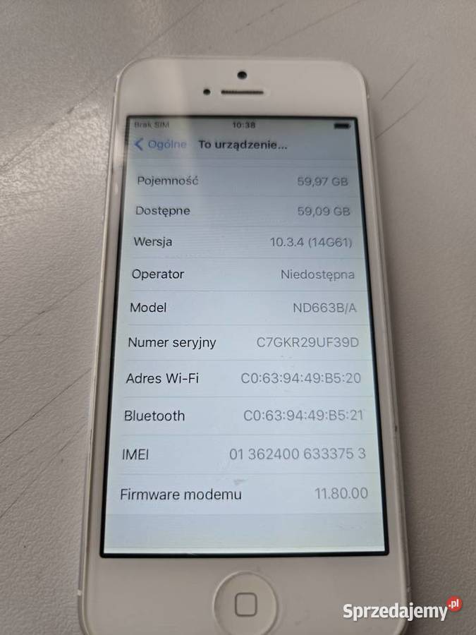 2x Telefon APPLE IPHONE 5 model A1429 i model Jelenia Góra