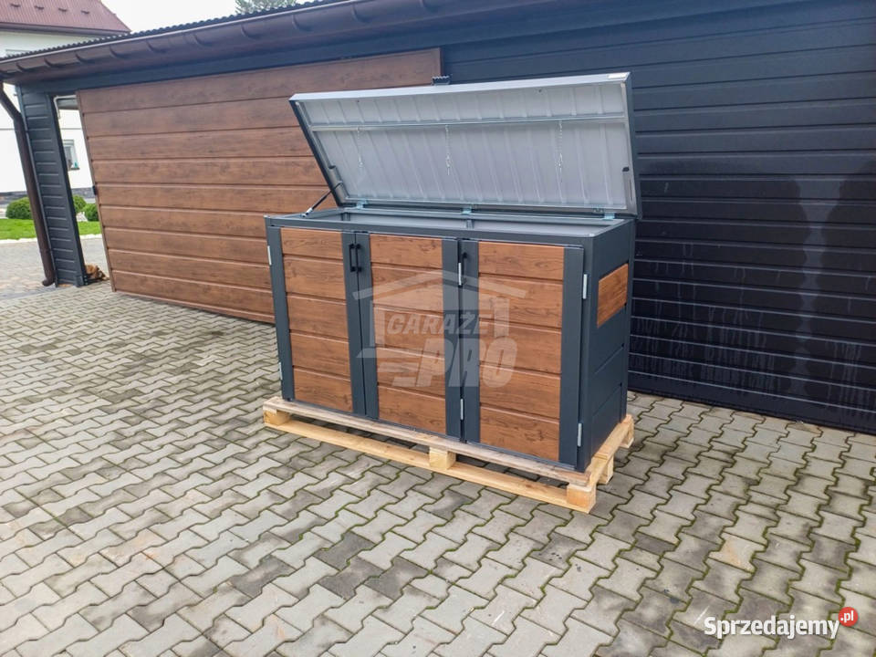 Zabudowa koszy na śmieci wiata obudowa Kłodzko