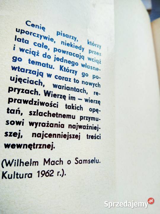Książki Samsel Na wróble i szpaki pierwsze Antykwariat Warszawa