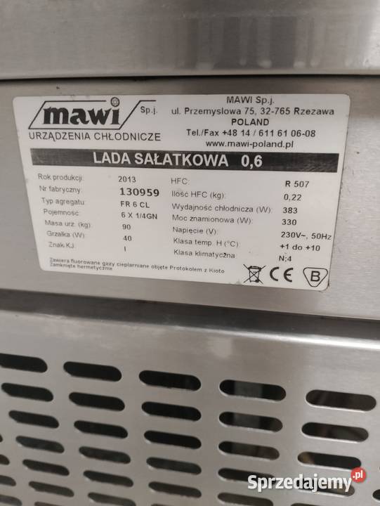 Stół chłodniczy z nadstawką Mawi 06 Wrocław