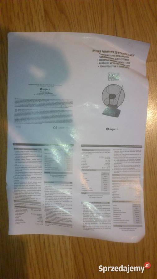 Antena wewnętrzna do odbioru telewizji naziemnej