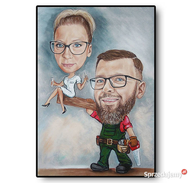Karykatura karykatury ze zdjęcia podziękowania Bielsko-Biała