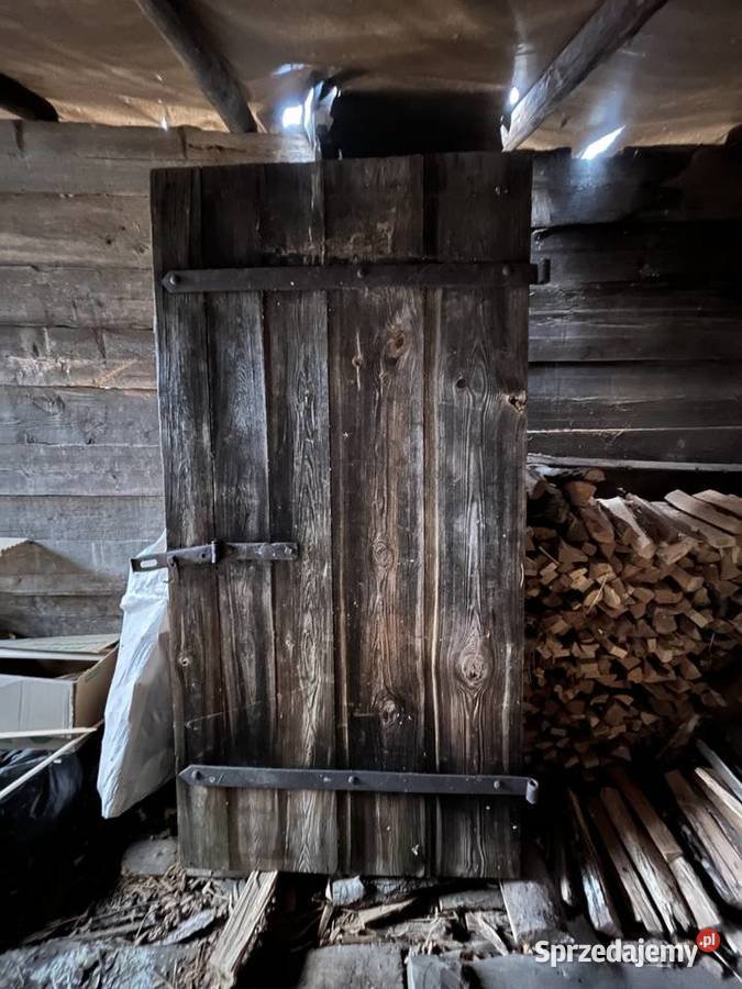 Drzwi drewniane stare podlaskie Kojły