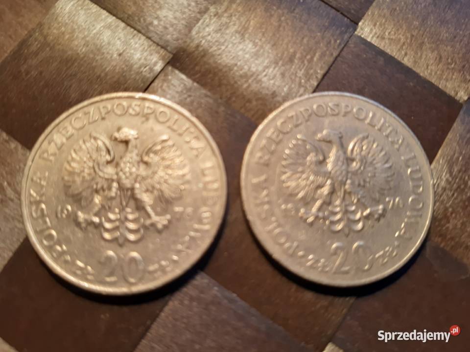Monety PRLu 20 MNowotko rocznik 1976 zz i bz Pruszków sprzedam
