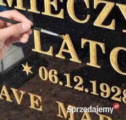 Renowacja liter na nagrobkach Szczecin sprzedam