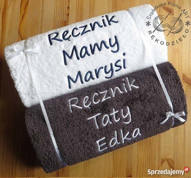 Prezent na DZIEŃ MATKI OJCA ręcznik z haftem kujawsko-pomorskie Toruń