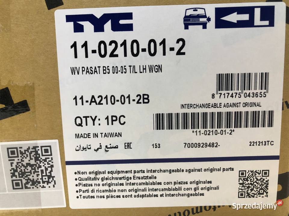 LAMPA TYŁ LEWA VW PASSAT B5 20012005 LIFT KOMBI osobowe Lampy tylne Skarżysko-Kamienna
