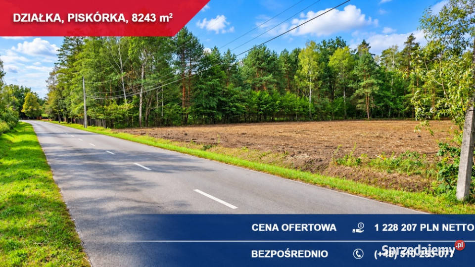 działka lesie z doskonałym dojazdem 8243 m Piskórka