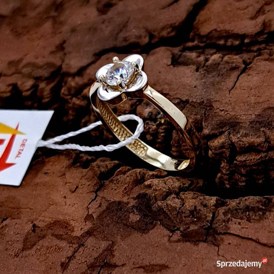 Pierścionek r13 Złoty pr333 Kwiatek Z488 Poznań