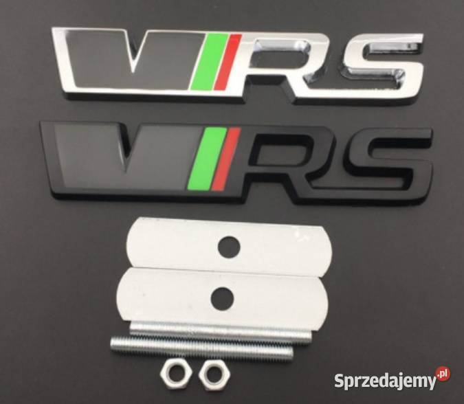 NOWE logo VRS emblemat znaczek srebrny czarny na