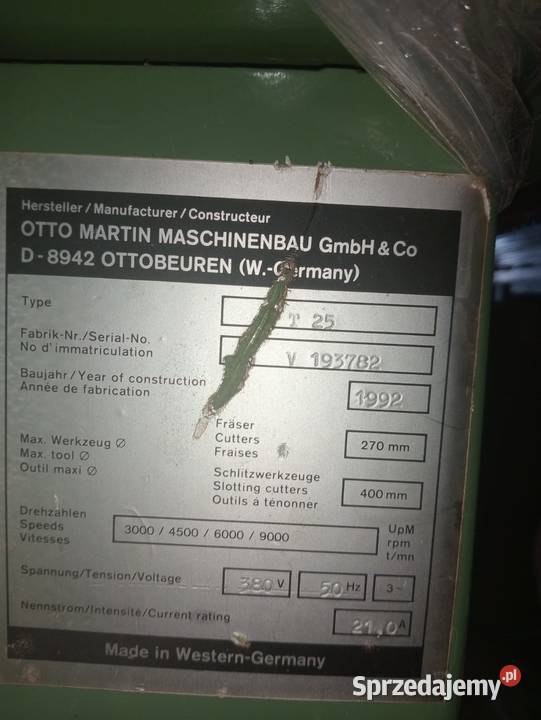 Frezarka Martin 2500 Pozostałe Wejherowo