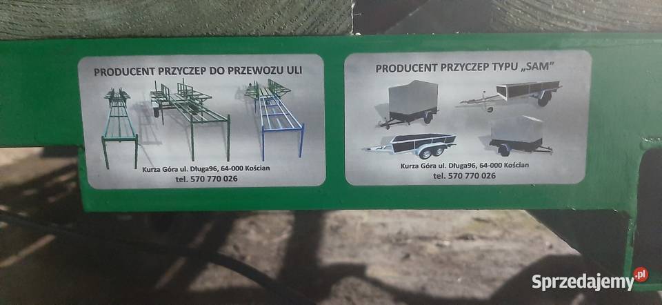Przyczepa do przewozu uli Mobilna pasieka wielkopolskie Kościan