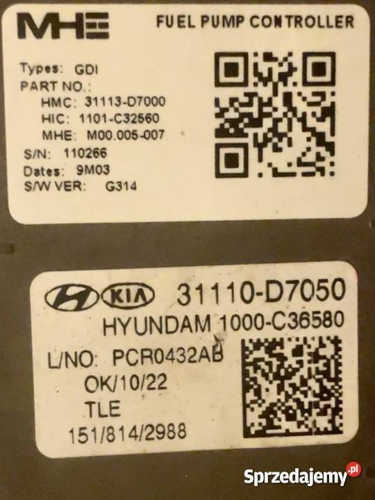 POMPA PALIWA KIA SPORTAGE IV 16 TGDI HYUNDAI Katowice