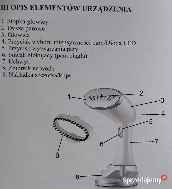 Parownica do ubrań Żelazko parowe 380ml 1640W Gdańsk
