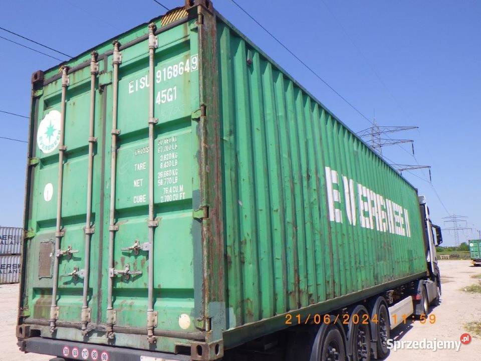 Kontener morski 40HC 12 m wysoki szczelny warmińsko-mazurskie Olsztyn