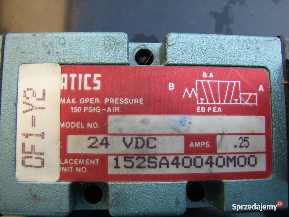 Elektrozawór 24VDC Numatics 226510B Zawory Starogard Gdański