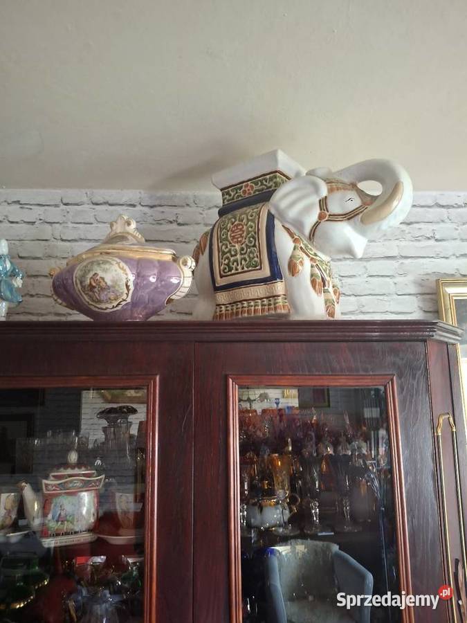 Słoń porcelana Chińska kwietnik Warszawa