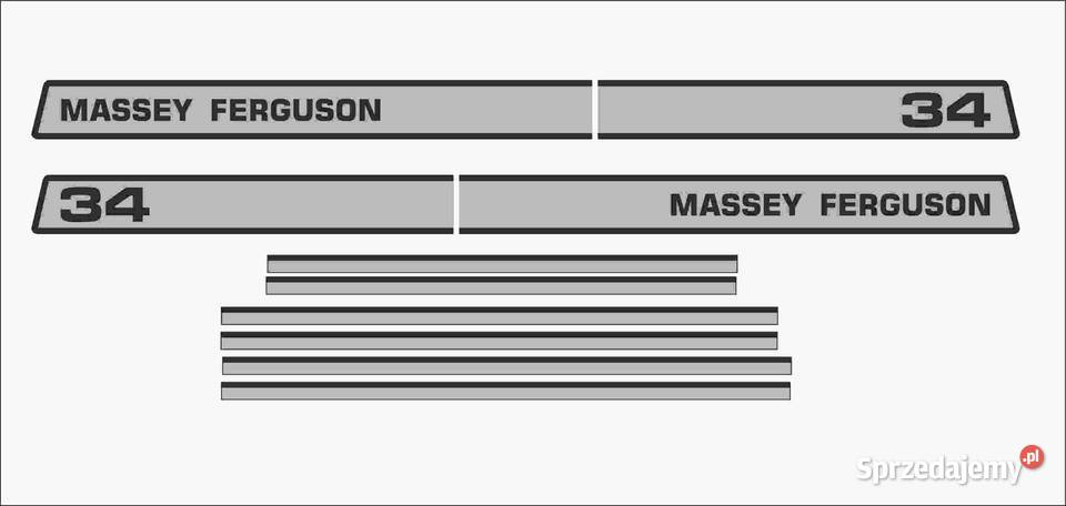 Naklejki kombajn Massey Ferguson 34 Pleszew