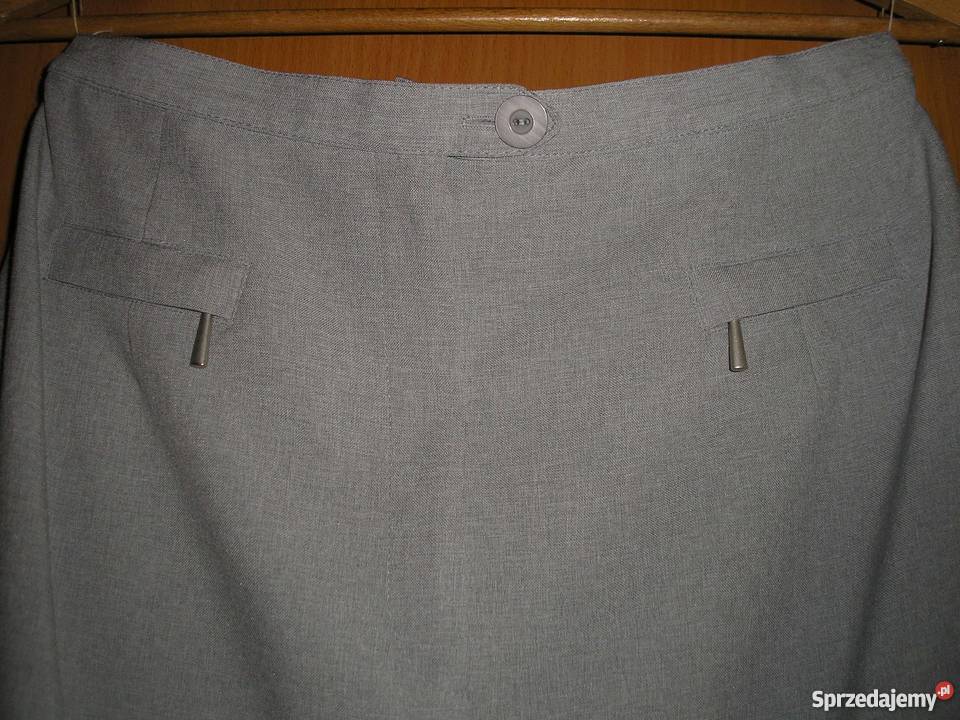 popielata maxi spódnica 38 Odzież damska