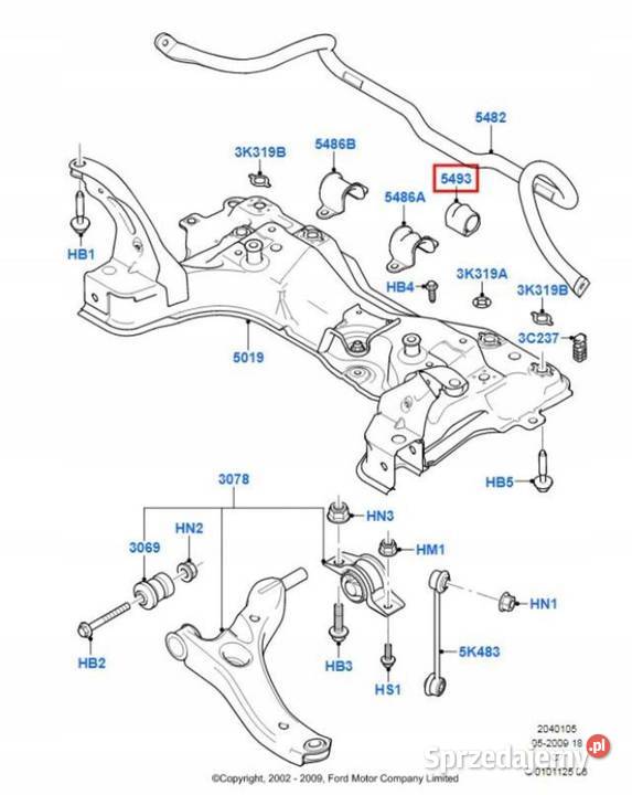 GUMA STABILIZATORA PRZÓD FORD TRANSIT CONNECT osobowe lubelskie sprzedam