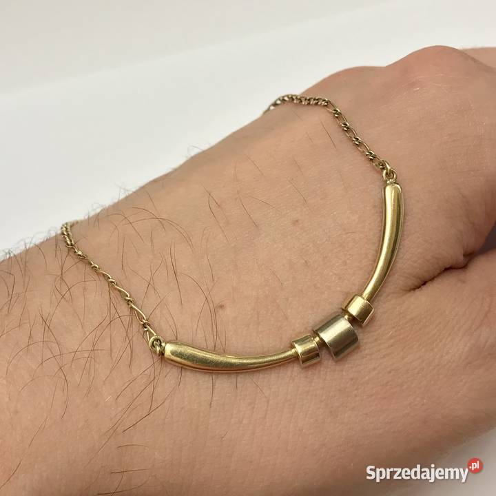 Złoty ŁAŃCUSZEK NASZYJNIK damski 14K wisiorek Warszawa