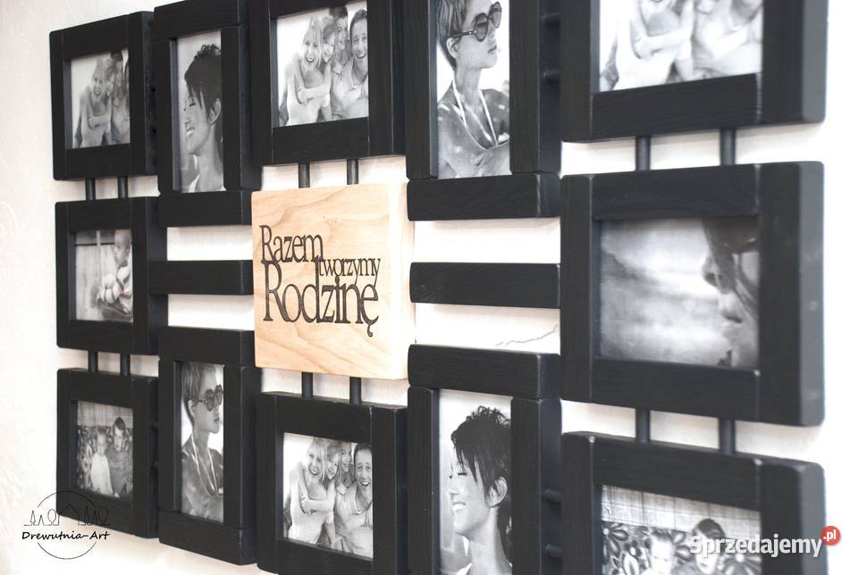 Czarna Galeria Ścienna Z Typografią Ramki Na Lublin