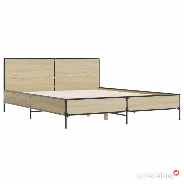 Rama łóżka dąb sonoma materiał drewnopochodny 138cm Warszawa