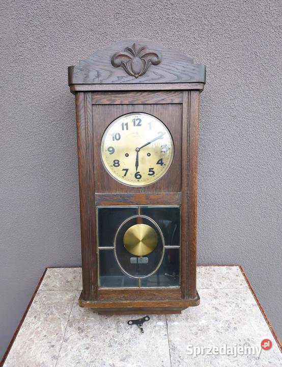 Stary zegar ścienny gabinetowy Junghans 1934r Tczew