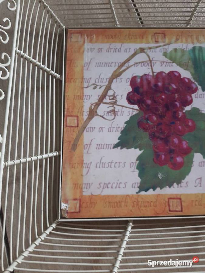 Koszyk metalowy W stylu Prowansji na owoce wielkopolskie