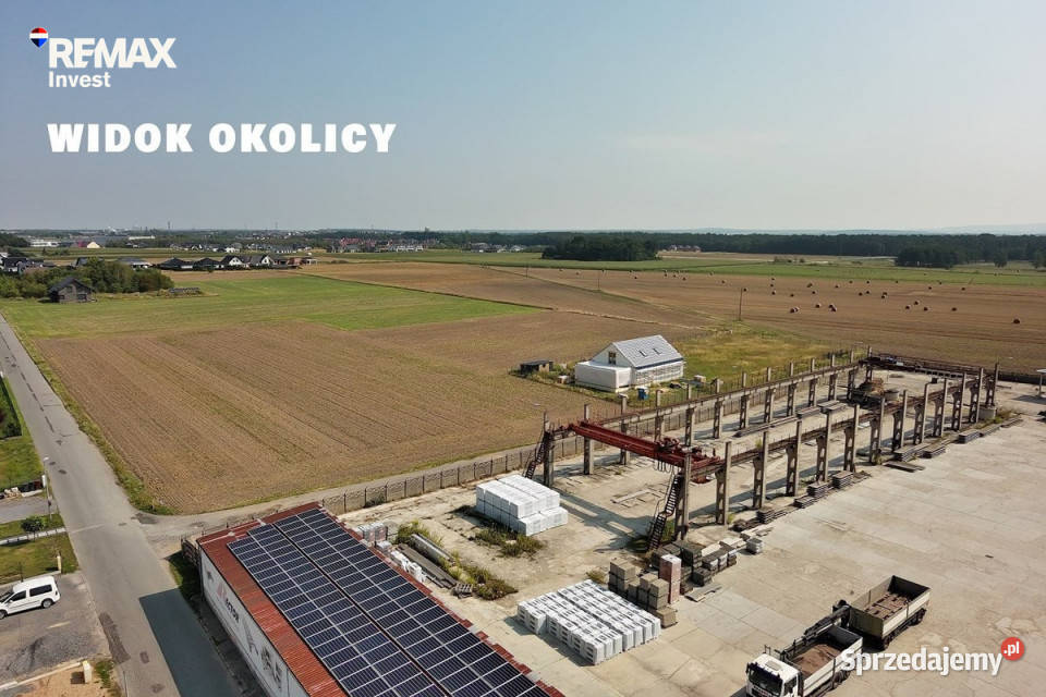 Teren inwestycyjny z dwoma magazynami Steblów opolskie sprzedam