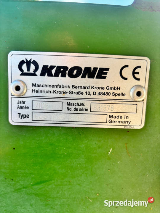 Kosiarka czołowa dyskowa KRONE EasyCut F 320 Włosty sprzedam