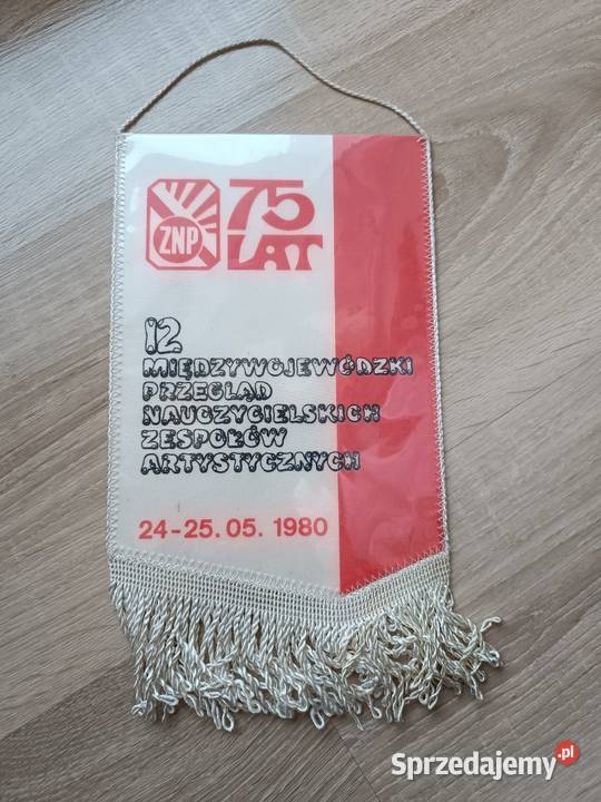 Proporczyk Dni Jasła 1980 75 lat ZNP 12 przegląd Rzeszów sprzedam