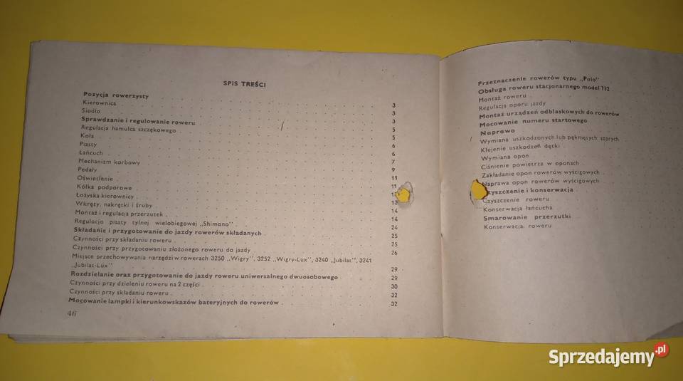 Sprzedam starą instrukcję obsługi rowerów predom Bukowno