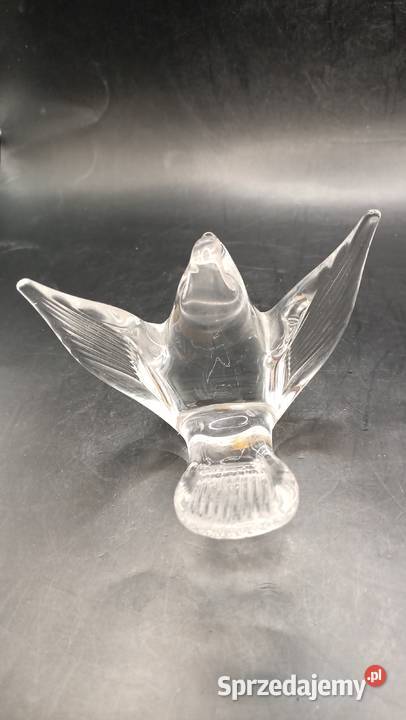 Przycisk do papieru szkło ptak gołąb jaskółka Porcelana i szkło Zamość