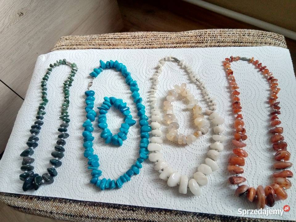 naszyjniki i bransoletki z kamieni Dla kobiet Ozdoby Zielona Łąka