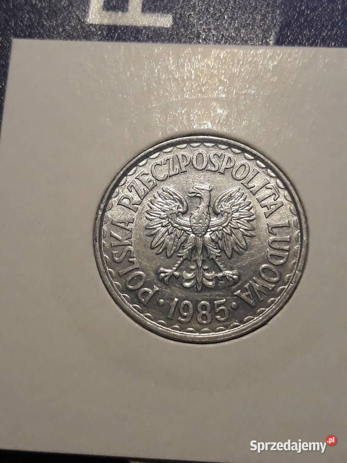1 złoty 1985 r 7 około mennicze wielkopolskie Konin