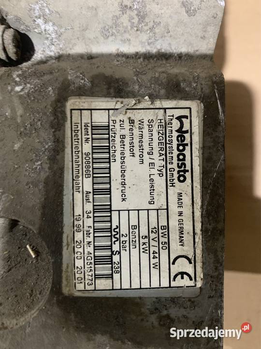 webasto 90886B benzyna thermo top Szczecin