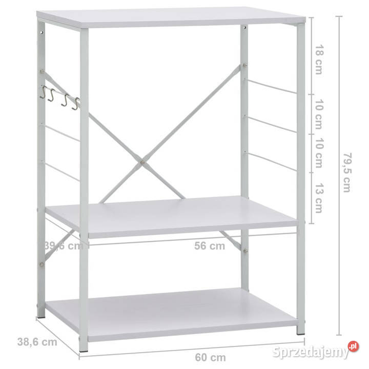Szafka na mikrofalówkę biała 60x396x795 WM288236 Warszawa sprzedam