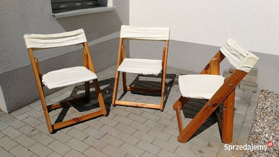 Zestaw 3 zabytkowych krzeseł KonTiki Sosna Gills pomorskie