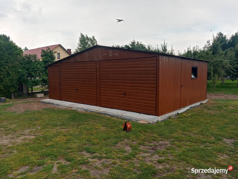 Garaż 3x5 brama uchylna konstrukcja profil Zawiercie