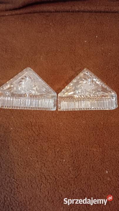 Serwetnik kryształowy z czasów PRL Porcelana i szkło