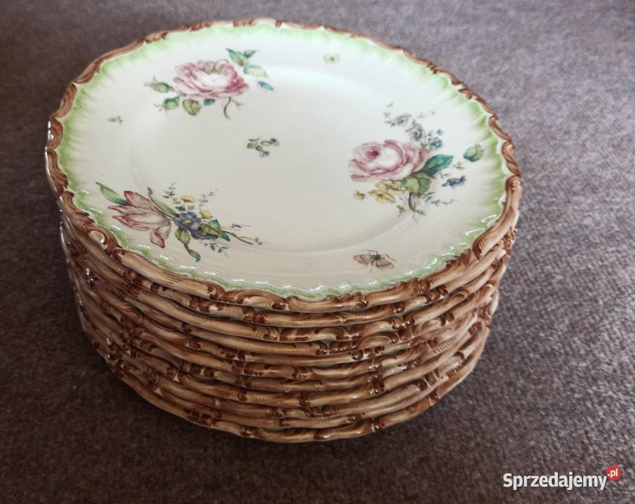 Talerz ręcznie zdobiony Sygnowany Aina Wedin