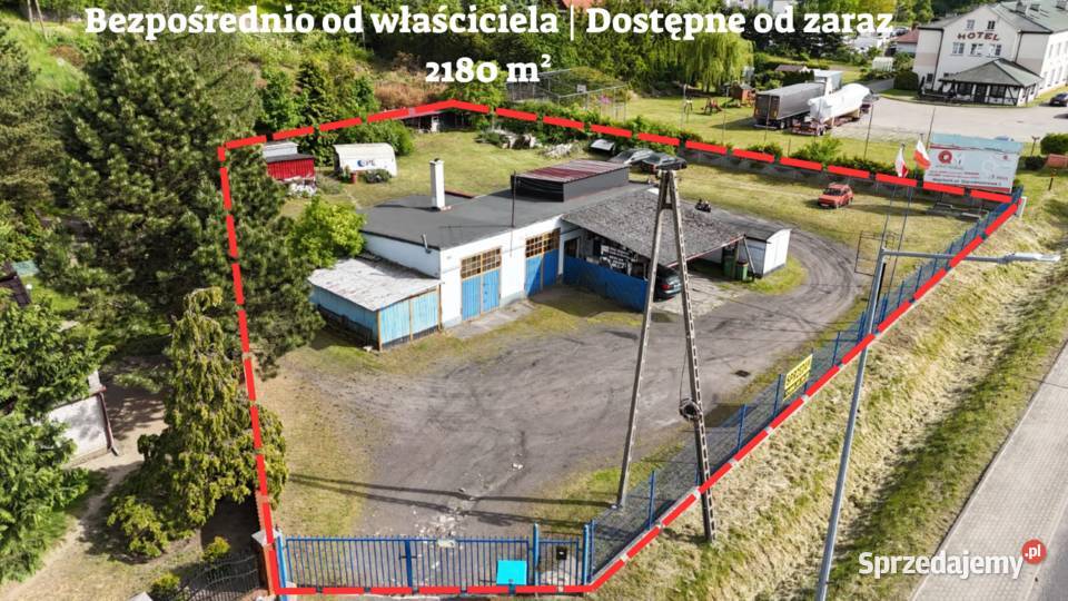 Działka z zakładem samochodowym DW241 2180 m Więcbork sprzedam