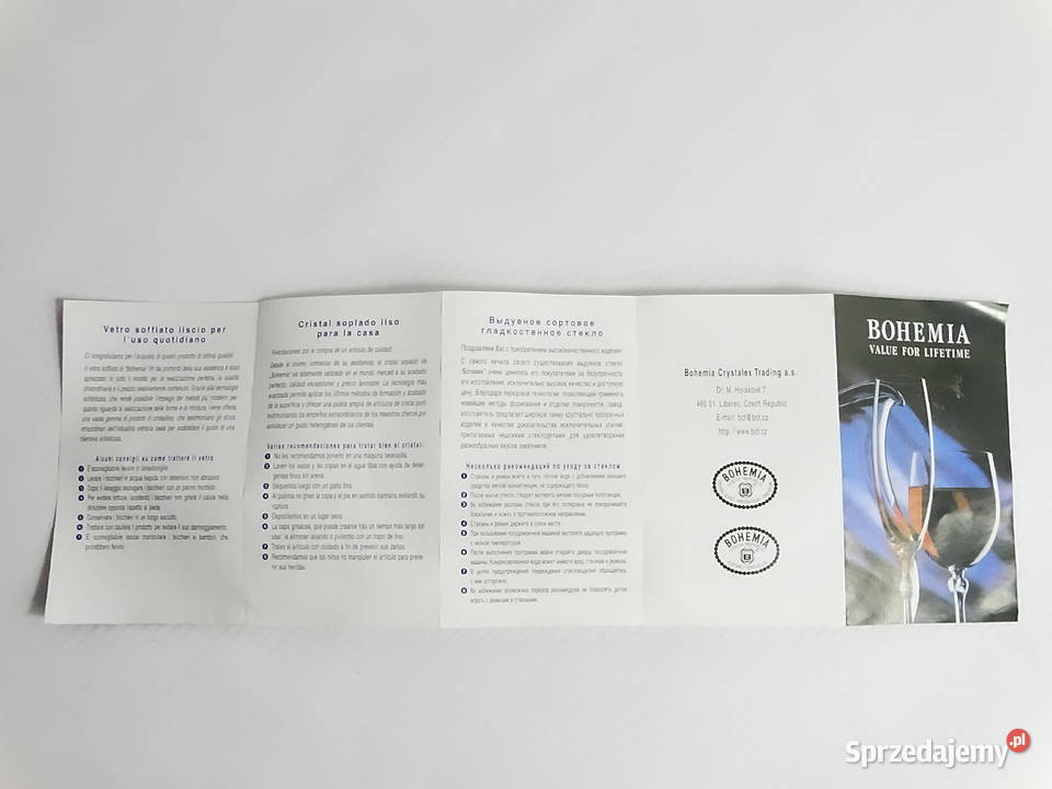 Bohemia Crystal Waza dekoracyjna flakon 23 Happy Biłgoraj