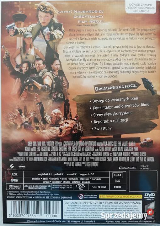 Resident Evil 4 x DVD Mila Jovovich Łódź