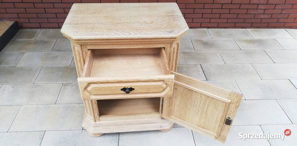 Komoda drewniana dębowa jasna szafka stylowa mazowieckie Sulbiny