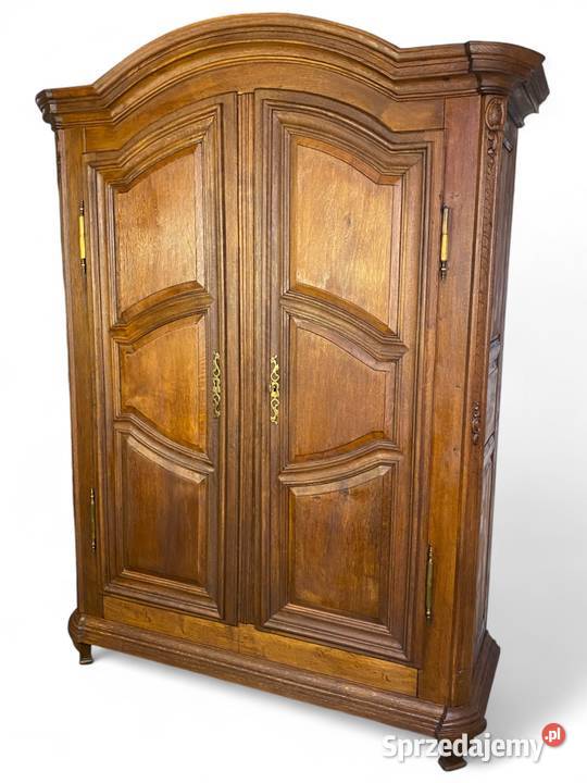 Stara masywna stylowa szafa dwudrzwiowa lity dąb Meble Gryfice