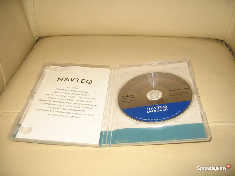 plyta cd mapa Navteq Carminat do nawigacja benel