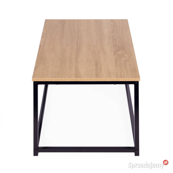 Stół kawowy ława duży brązowy blat metalowy Wrocław